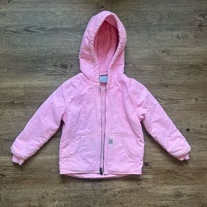 Carhartt Hooded Insulated Jacket Pink Size 4T